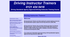 Desktop Screenshot of drivinginstructortrainers.co.uk
