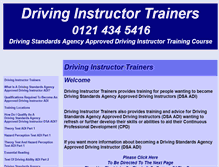 Tablet Screenshot of drivinginstructortrainers.co.uk